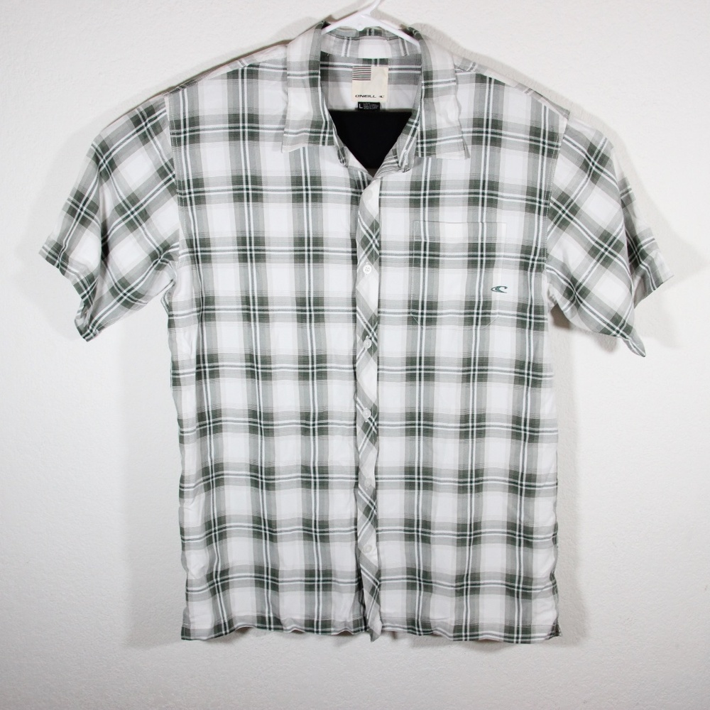 O'Neill Short Sleeve Button Down Camp Shirt Plaid